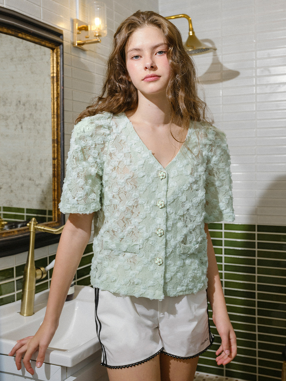[06/05 Pre-order Delivery] Rose Flower Lace Blouse